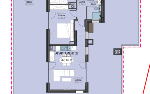 Тристаен апартамент за продажба в Малинова долина